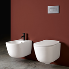 Sanitari Sospesi Axa collezione Eva wc senza brida + bidet + sedile soft close