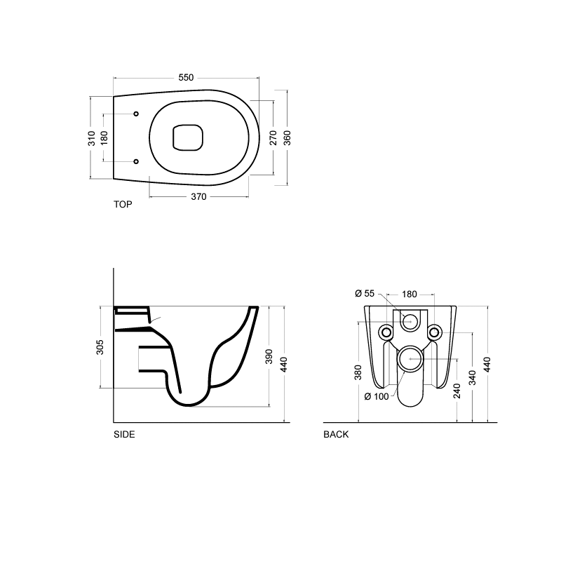 Sanitari Sospesi Axa collezione Eva wc senza brida + bidet + sedile soft close