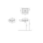 Lavabo da appoggio serie Plus Design di Ceramica Galassia -  Bianco lucido 45x38cm