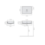 Lavabo da appoggio serie Plus Design di Ceramica Galassia -  Bianco lucido 55x38cm