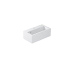 Lavabo da appoggio/sospeso serie Plus Design di Ceramica Galassia -  Bianco lucido 50x27cm