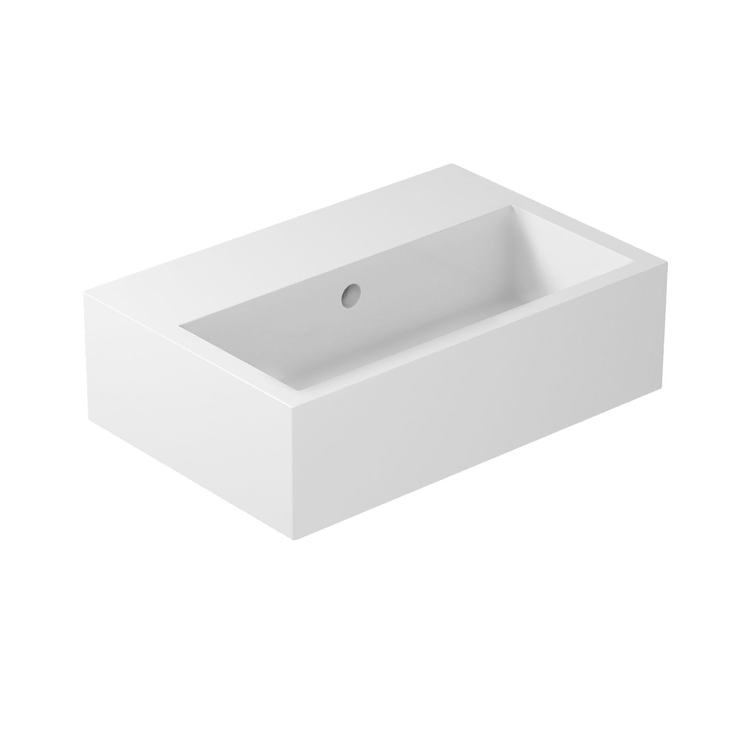 Lavabo da appoggio/sospeso serie Plus Design di Ceramica Galassia -  Bianco lucido 60x40cm