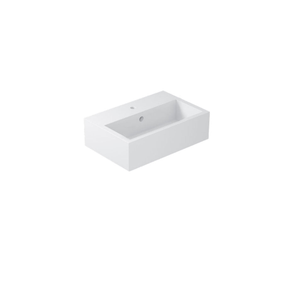 Lavabo da appoggio/sospeso serie Plus Design di Ceramica Galassia -  Bianco lucido 60x40cm