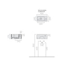 Lavabo da appoggio/sospeso serie Plus Design di Ceramica Galassia -  Bianco lucido 40x20cm