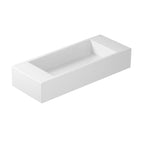 Lavabo da appoggio serie Plus Design di Ceramica Galassia -  Bianco lucido cm 75x30xh14