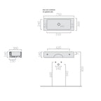 Lavabo da appoggio serie Plus Design di Ceramica Galassia -  Bianco lucido cm 75x30xh14