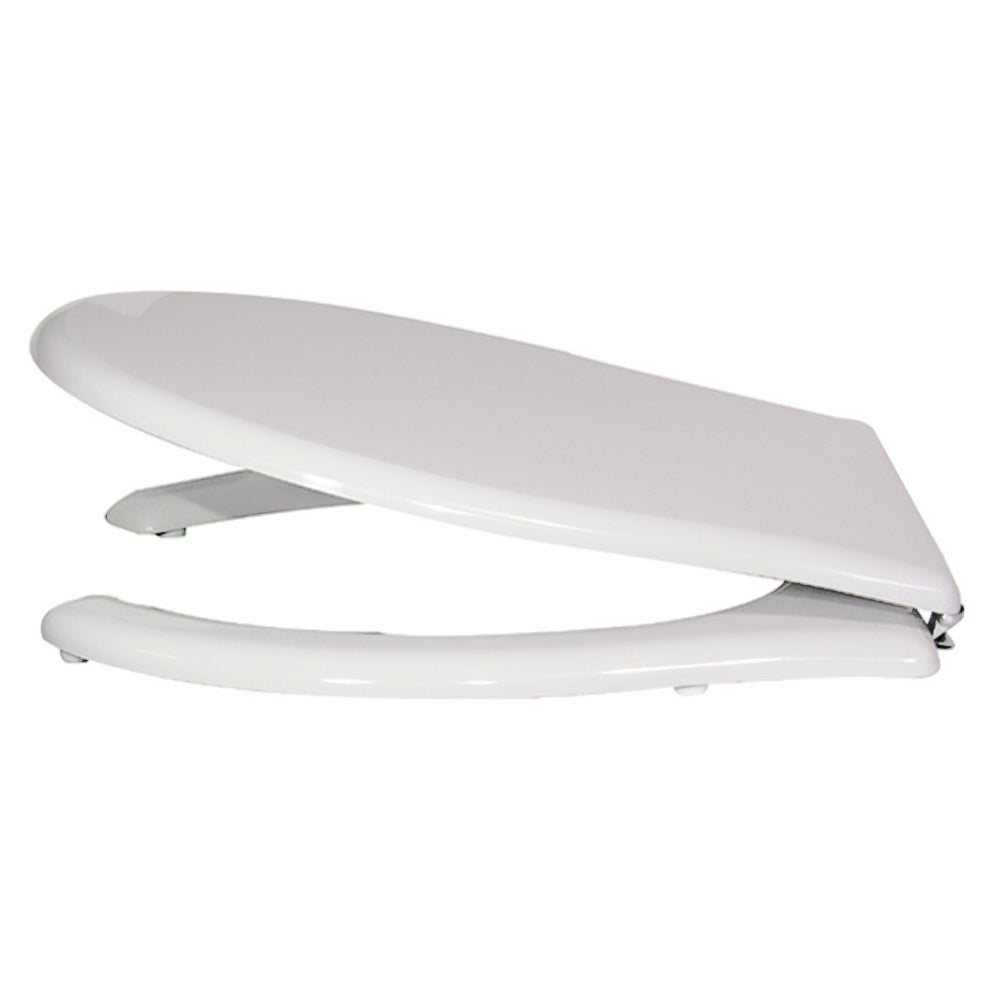 Sedile wc Romeo in legno bianco per vaso disabili con codice 152-C400-P e 152-C400-M