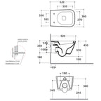 Sanitari Sospesi Ceramica Globo Stone 52 WC + BIDET + SEDILE Soft Close
