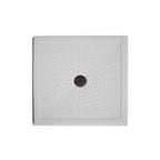 Piatto doccia filopavimento 80x80 in vetro resina con piletta ideale per disabili