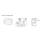 Vaso bidet chiuso con erogatore e scarico a muro adatto per disabili e anziani