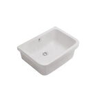 Pilozzo sospeso bianco 44x36 serie Iris di Ceramica Globo con foro troppopieno