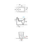 Sanitari Filo parete Ceramica Globo Stone 56 Multi scarico traslato con Sedile soft close