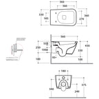 Sanitari Sospesi Ceramica Globo Stone 56 WC + BIDET + SEDILE SOFT CLOSE