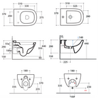 Sanitari Sospesi Ceramica Globo Stockholm 51 WC + BIDET + SEDILE SOFT CLOSE