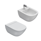 Sanitari Sospesi Ceramica Globo Stockholm 51 WC + BIDET + SEDILE SOFT CLOSE
