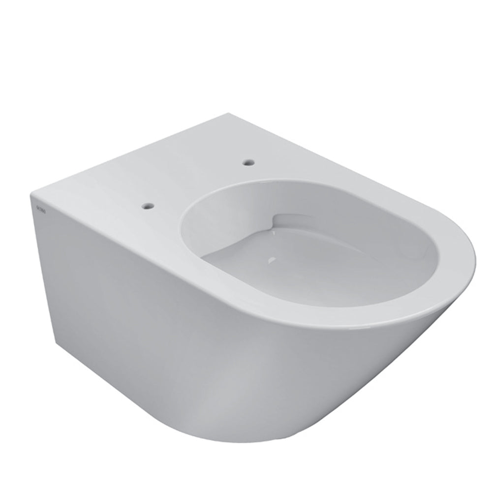 Sanitari Sospesi Senza Brida Ceramica Globo Forty3 57 WC + BIDET + SEDILE SOFT CLOSE