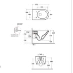 Sanitari Sospesi Senza Brida Ceramica Globo Forty3 57 WC + BIDET + SEDILE SOFT CLOSE