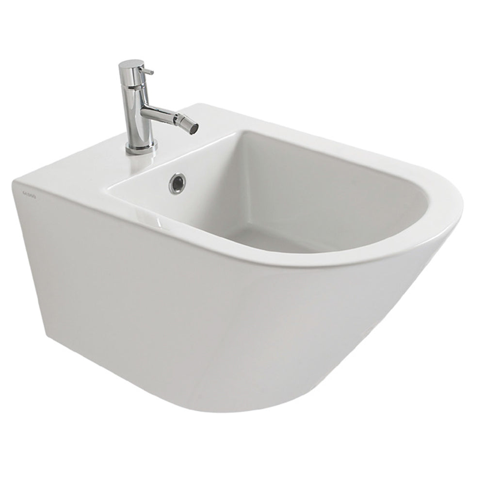 Sanitari Sospesi Senza Brida Ceramica Globo Forty3 57 WC + BIDET + SEDILE SOFT CLOSE