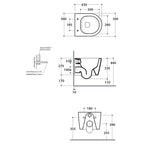 Sanitari Sospesi Ceramica Globo Forty3  cm 43  WC + BIDET + SEDILE SOFT CLOSE