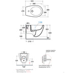 Sanitari Sospesi senza brida Ceramica Globo Bowl+ 55 WC + BIDET + SEDILE SOFT CLOSE