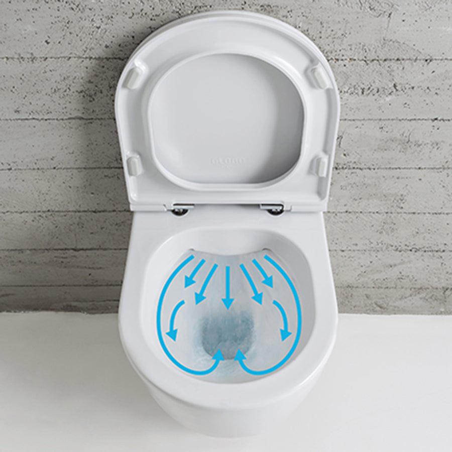 Sanitari Sospesi senza brida Ceramica Globo 4ALL  WC + BIDET + SEDILE SOFT CLOSE