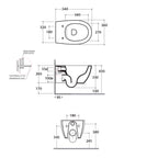 Sanitari Sospesi senza brida Ceramica Globo 4ALL  WC + BIDET + SEDILE