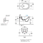 Sanitari Sospesi senza brida Ceramica Globo 4ALL  WC + BIDET + SEDILE
