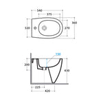 Sanitari Filo parete scarico traslato Ceramica Globo 4ALL NEW  MULTI WC + BIDET + SEDILE SOFT CLOSE