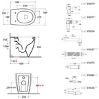 Sanitari Filomuro Ceramica Globo 4ALL MULTI 2.0 wc+bidet+sedile soft close
