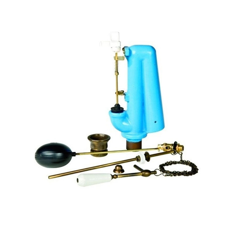 Batteria di scarico per cassetta alta con catenella finitura bronzata