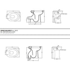 Vaso bidet chiuso con erogatore e scarico a pavimento adatto per disabili e anziani