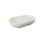 Lavabo da appoggio ovale bordi sottili Sensation in ceramica 55x35 cm- Beige Opaco