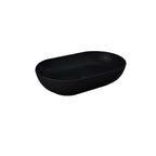 Lavabo da appoggio ovale bordi sottili Sensation in ceramica 55x35 cm- Nero Opaco