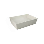 Lavabo da appoggio rettangolare bordi sottili Sensation in ceramica 50x36 cm- Beige Opaco