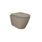 Sanitari sospesi cm 52x36 mod. Sensation wc rimless+bidet+sedile soft close Cappuccino Opaco