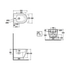 Sanitari sospesi cm 52x36 mod. Sensation wc rimless+bidet+sedile soft close Nero Opaco