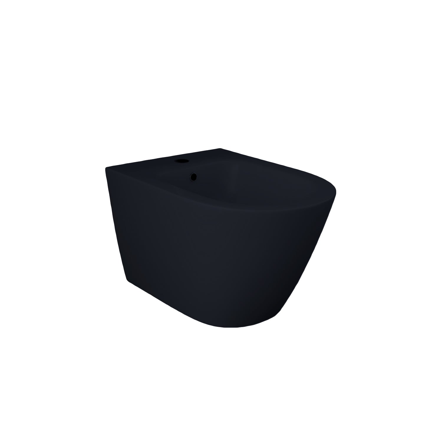 Sanitari sospesi cm 52x36 mod. Sensation wc rimless+bidet+sedile soft close Nero Opaco