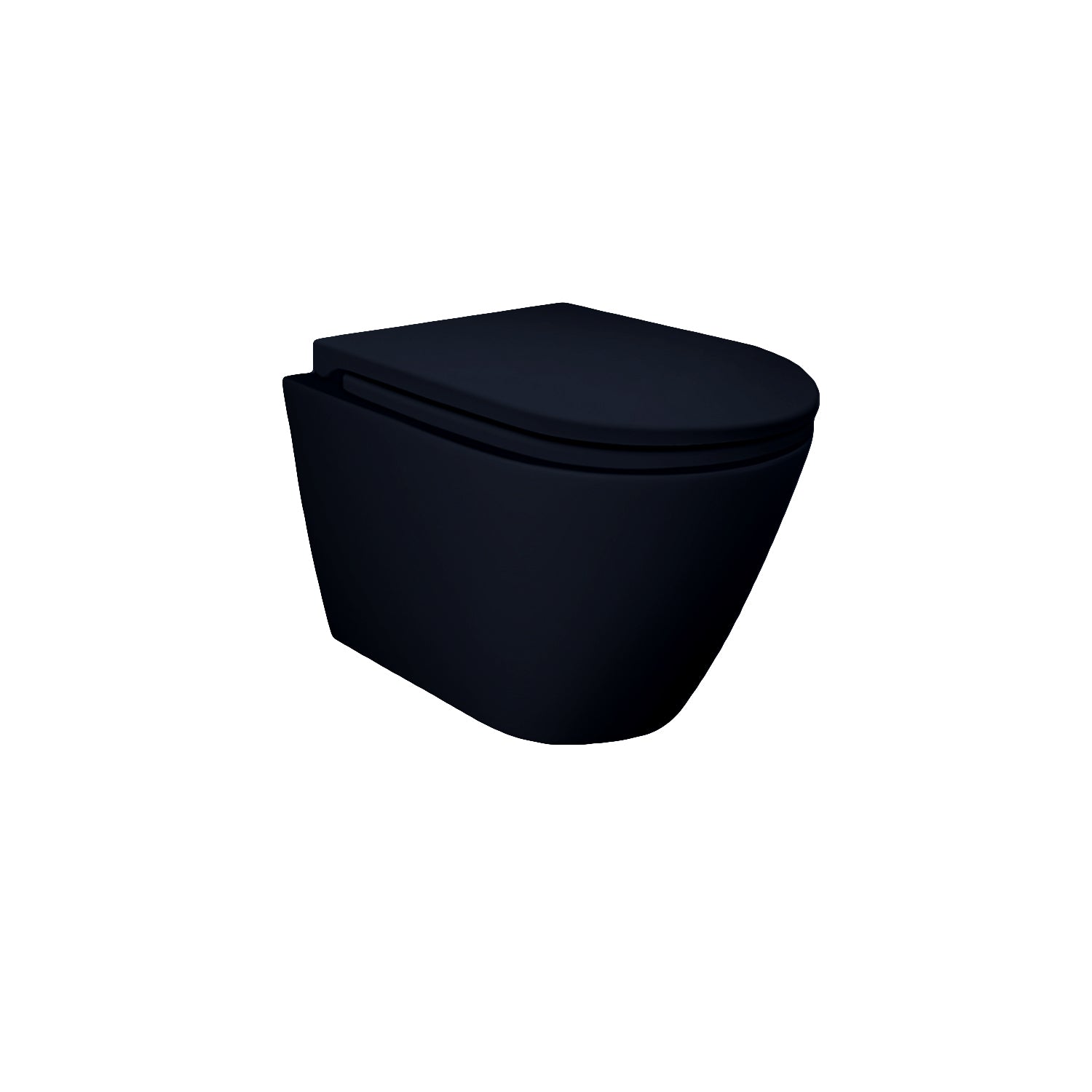 Sanitari sospesi cm 52x36 mod. Sensation wc rimless+bidet+sedile soft close Nero Opaco