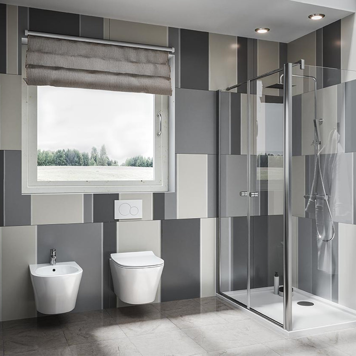 Sanitari sospesi con copriwater soft close BathCore serie Eira L 36 x P 53 cm â€“ Bianco lucido