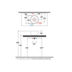 Lavabo tondo diametro 30 cm altezza cm 16. Installazione da appoggio. In ceramica biancaÂ 