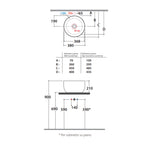Lavabo per installazione da appoggio ceramica bianca Globo T-Edge diam. 38 cm TE038BI