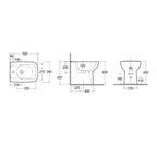 Bidet filomuro collezione Origin 50x36 cm - Bianco