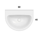 Lavabo Lavandino Sospeso modello Grace 60 Ceramica Globo