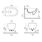 Sanitari Sospesi Ceramica Catalano Canova Royal Smalto Cataglaze Design Classico