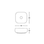 Lavabo da appoggio Althea 45X40 in ceramica bianca lucida