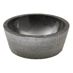 Lavabo da Appoggio in Marmo Cilindro Nero diametro 40 cm alto 15 cm