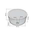 Lavabo da Appoggio in Marmo Cilindro Nero diametro 40 cm alto 15 cm