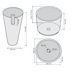 Lavabo freestanding in Marmo Conico Beige tondo alto 90 cm diametro 40 cm