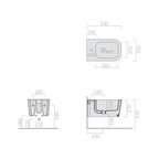 Bidet Sospeso monoforo 55x35 cm serie MEG11PRO di Ceramica Galassia