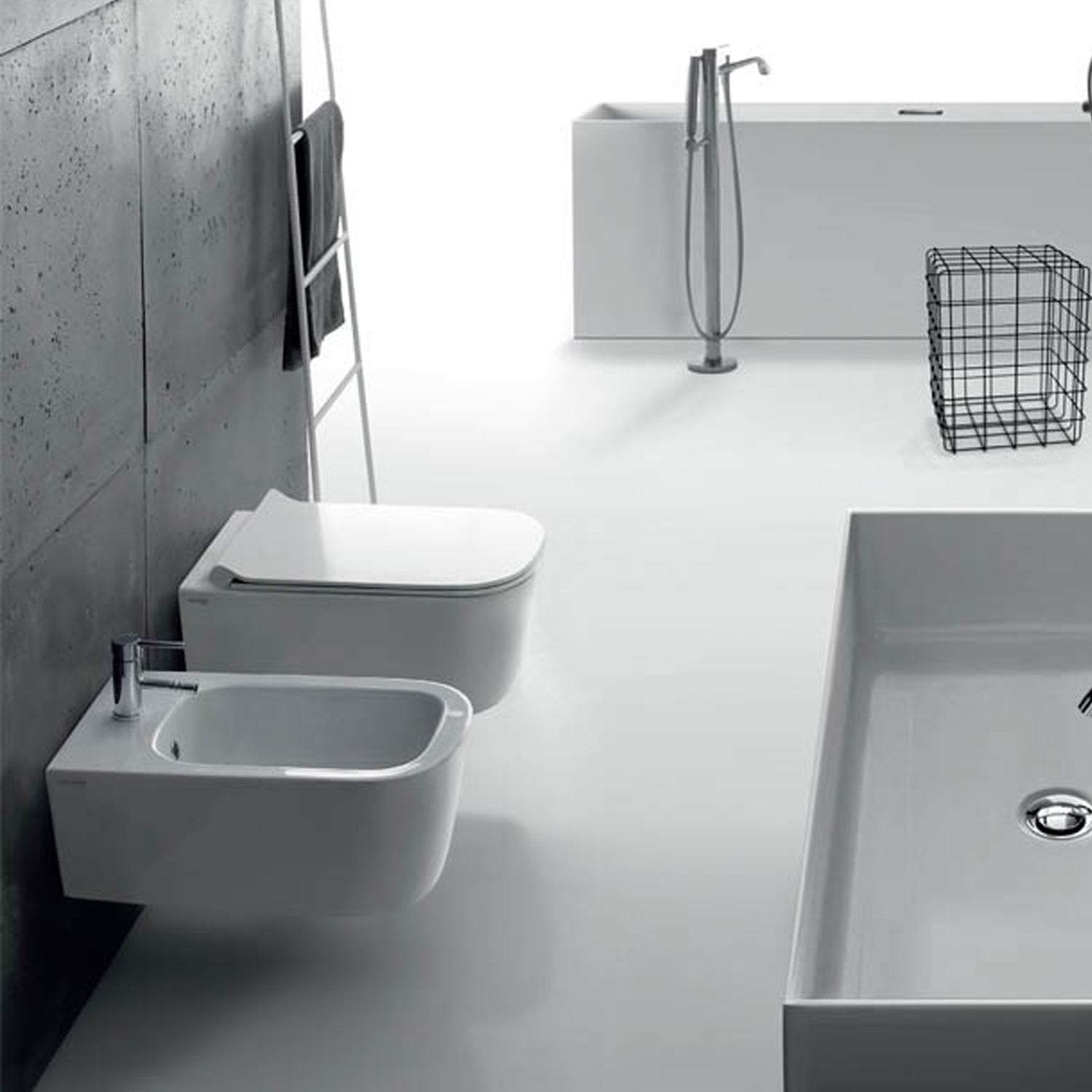 Vaso Sospeso 55x35 cm serie MEG11PRO di Ceramica Galassia con sedile soft close